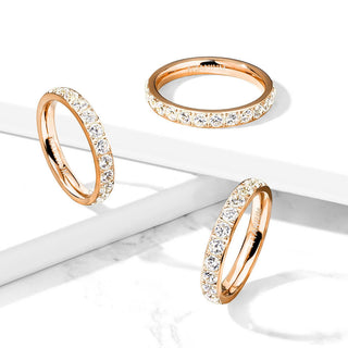 Titan Fingerring Zirkonia Roségold