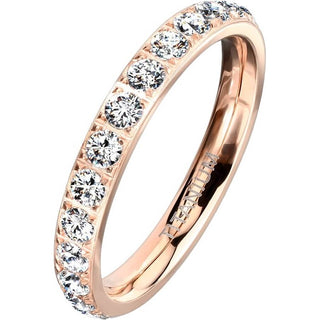 Titan Fingerring Zirkonia Roségold
