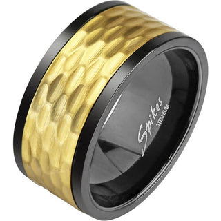Titan Fingerring Schwarz Gold