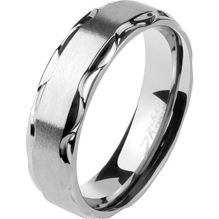 Titan Fingerring Silber gebürstet