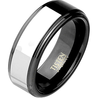 Fingerring Schwarz Silber