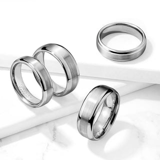 Fingerring Gebürstet Silber