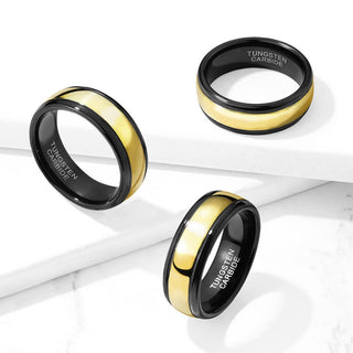 Fingerring Schwarz Gold