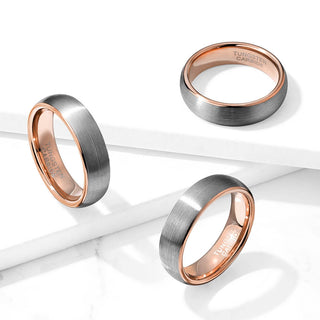 Fingerring Gebürstet Gold Silber