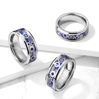 Fingerring Steam Punk Karbon Silber