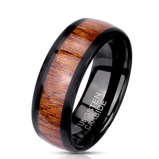 Fingerring Holz Schwarz