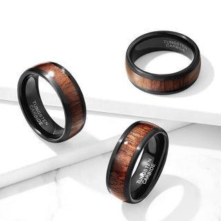 Fingerring Holz Schwarz
