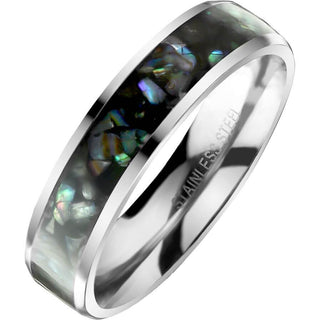 Fingerring Abalonen Schale inliegend