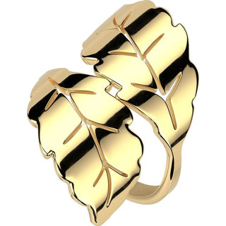Finger Ring wrap around leafs
