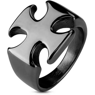 Fingerring Eisernes Kreuz Schwarz