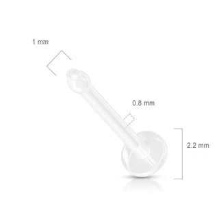 Labret Retainer Clear