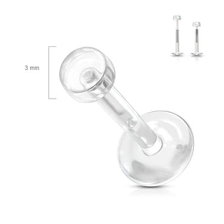 Labret Retainer Rund Flach