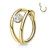 Ring Kugel Zirkonia Silber Clicker
