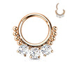 Ring 3 Zirconia Round Clicker
