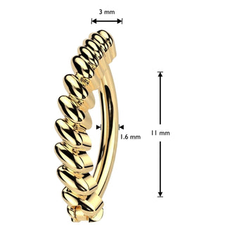 Belly Button Piercing twisted bar Clicker