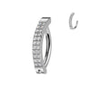 Belly Button Piercing double line pave zirconia Segment