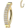 Belly Button Piercing double line pave zirconia Segment