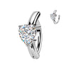 Belly Button Piercing heart zirconia Segment