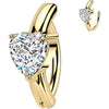 Belly Button Piercing heart zirconia Segment