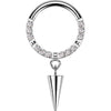 Titan Ring Zirkonia Stachel Anhänger Segment 