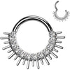 Titan Ring Zirkonia Stachel Fächer Segment 