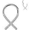 Titan Ring Bewusstsein Schlaufe Zirkonia Segment 