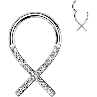 Titan Ring Bewusstsein Schlaufe Zirkonia Segment 