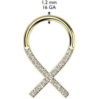 Titan Ring Bewusstsein Schlaufe Zirkonia Segment 