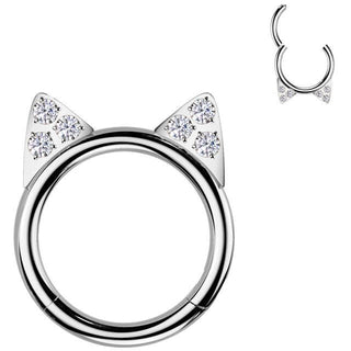 Titanium Ring cat's ears Segment