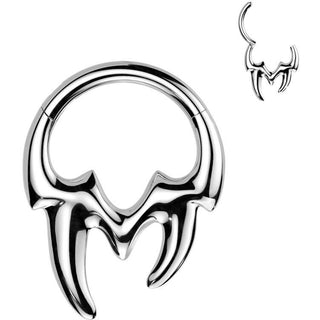 Titanium Ring tribal fangs Segment