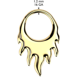 Titanium Ring flames Segment