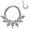 Titan Ring Zirkonia Marquise Schliff Fächer Segment 