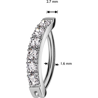 Titanium Belly Button Piercing Zirconias