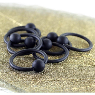Ring Ball Black Captive Bead