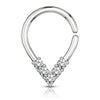 Ring Chavron 5 Zirkonia Biegbar