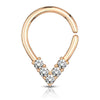 Ring Chavron 5 Zirkonia Biegbar