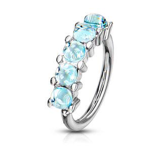 Ring Glänzender Synthetik Stein Biegbar