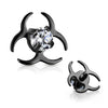 Dermal Anchor Top Biohazard Zirconia Internally Threaded