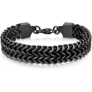 Armband Weizenkette Schwarz