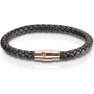 Armband Braun Geflochten Roségold Verschluss Magnet