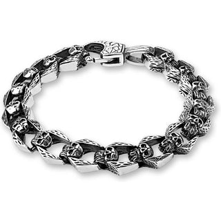Armband Totenköpfe Silber