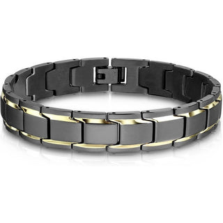 Armband Matt Schwarz Gold