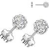 Earring pave crystal ball 1 pair