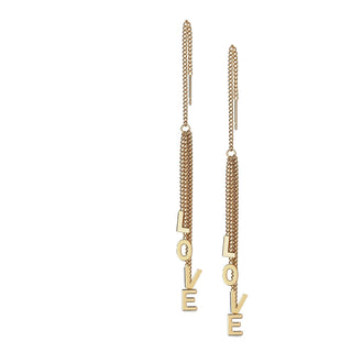 Ohrring LOVE Kette beweglich