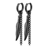 Ohrring Feder Kette beweglich Clicker