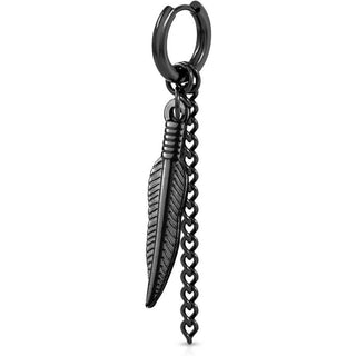 Ohrring Feder Kette beweglich Clicker