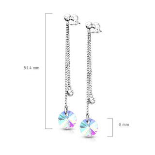 Ohrstecker Zirkonia Rund beweglich Silber