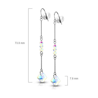Ohrstecker Zirkonia Rund beweglich Silber