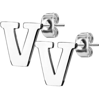 Stud Earring 316L Earring Studs Alphabet Initial 1 Pair