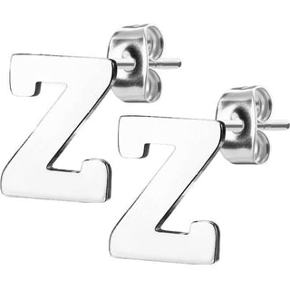 Stud Earring 316L Earring Studs Alphabet Initial 1 Pair